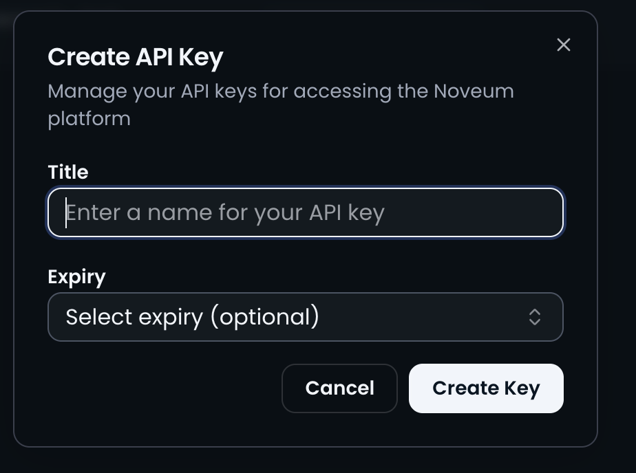 Create Your API Key